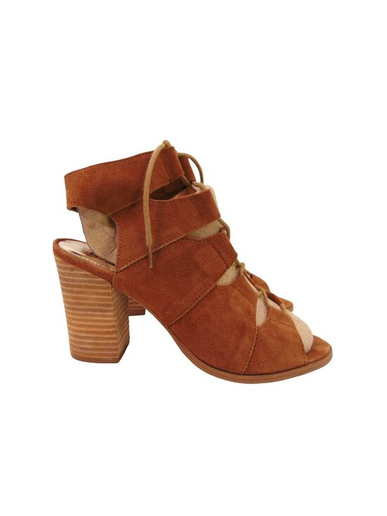 Diba Shoes - Diba True Tren Dee Brown Suede Lace Up Heels Size 10 Gladiator Shoes Lace Up